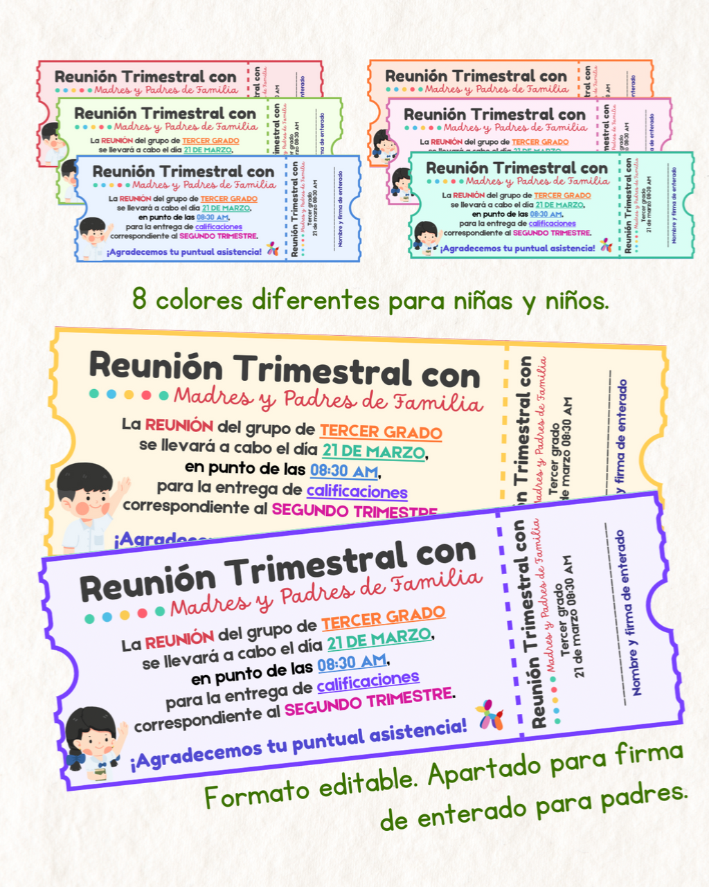 Plantilla Editable: Kit Completo para Reunión con Padres (Canva)