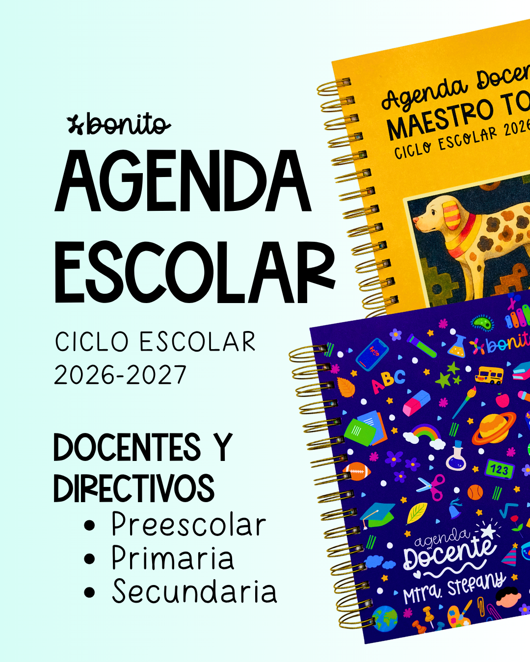 Agenda Escolar 2026-2027 (Cuaderno Físico y Personalizado) 🇲🇽
