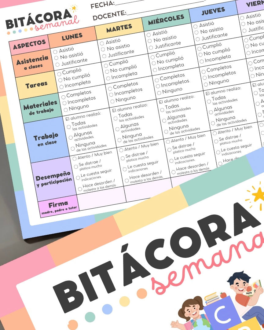 PDF Imprimible: Bitácora semanal