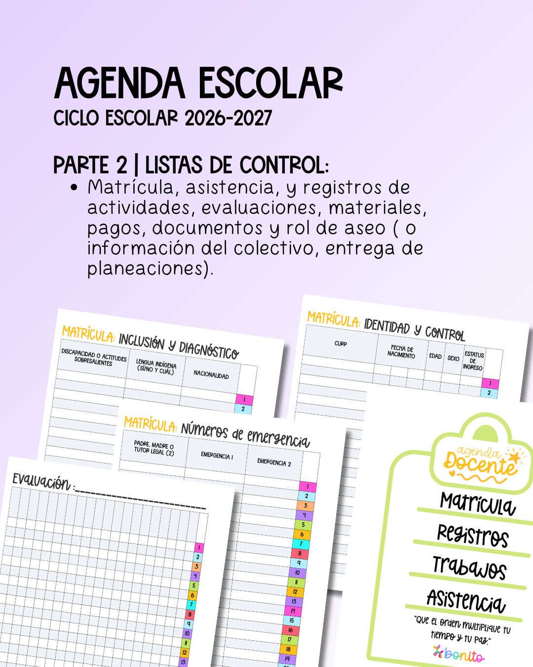 Agenda Escolar 2026-2027 (Cuaderno Físico y Personalizado) 🇲🇽