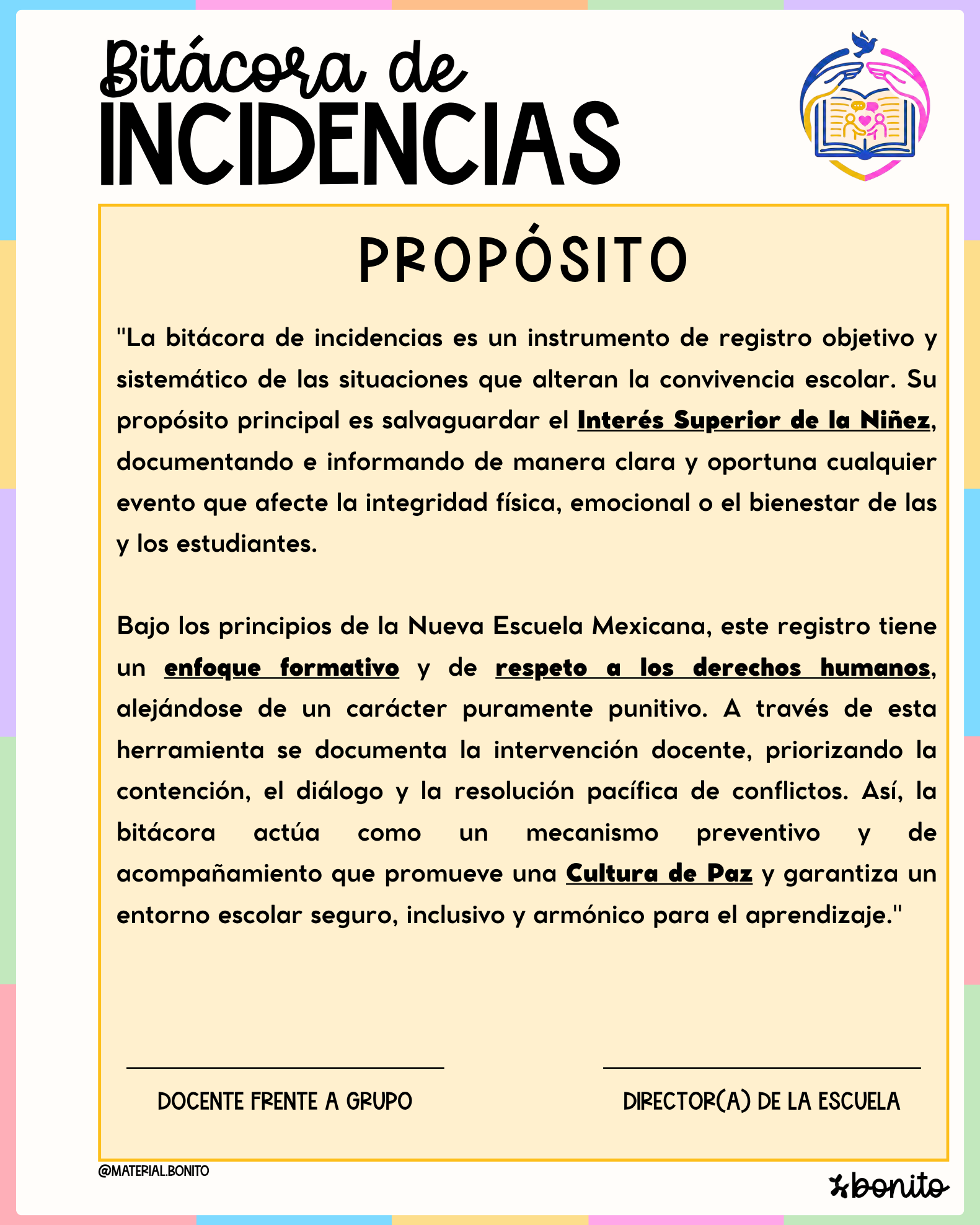 Bitácora de Incidencias (Cuaderno Físico Personalizado)🇲🇽