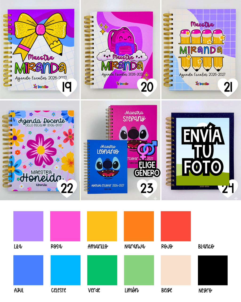 Agenda Escolar 2026-2027 (Cuaderno Físico y Personalizado) 🇲🇽