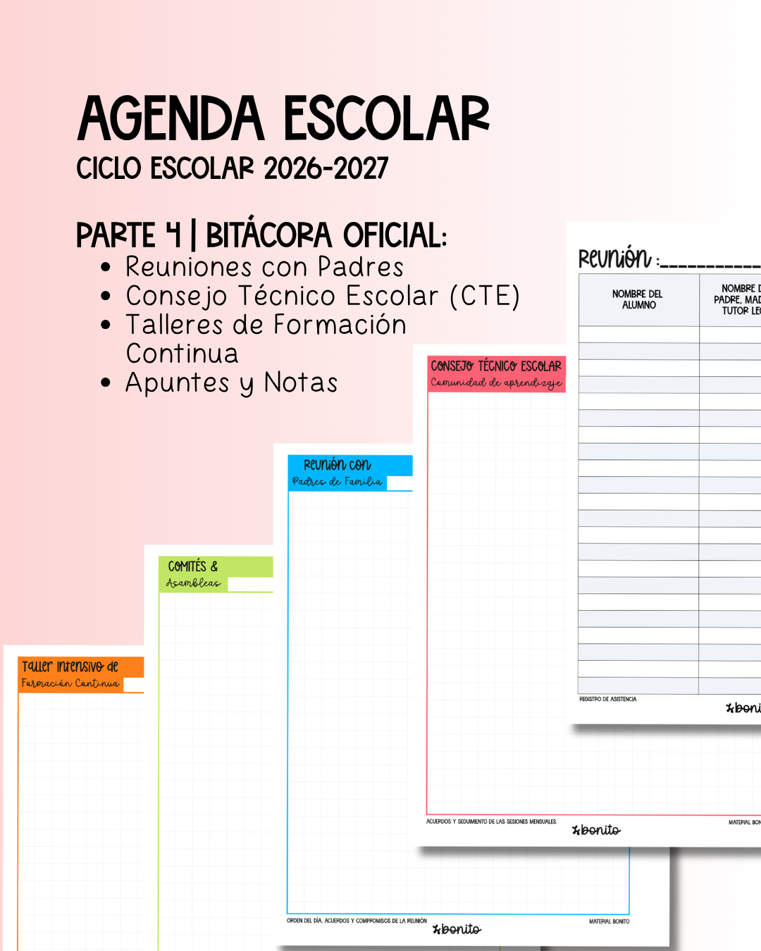 Agenda Escolar 2026-2027 (Cuaderno Físico y Personalizado) 🇲🇽