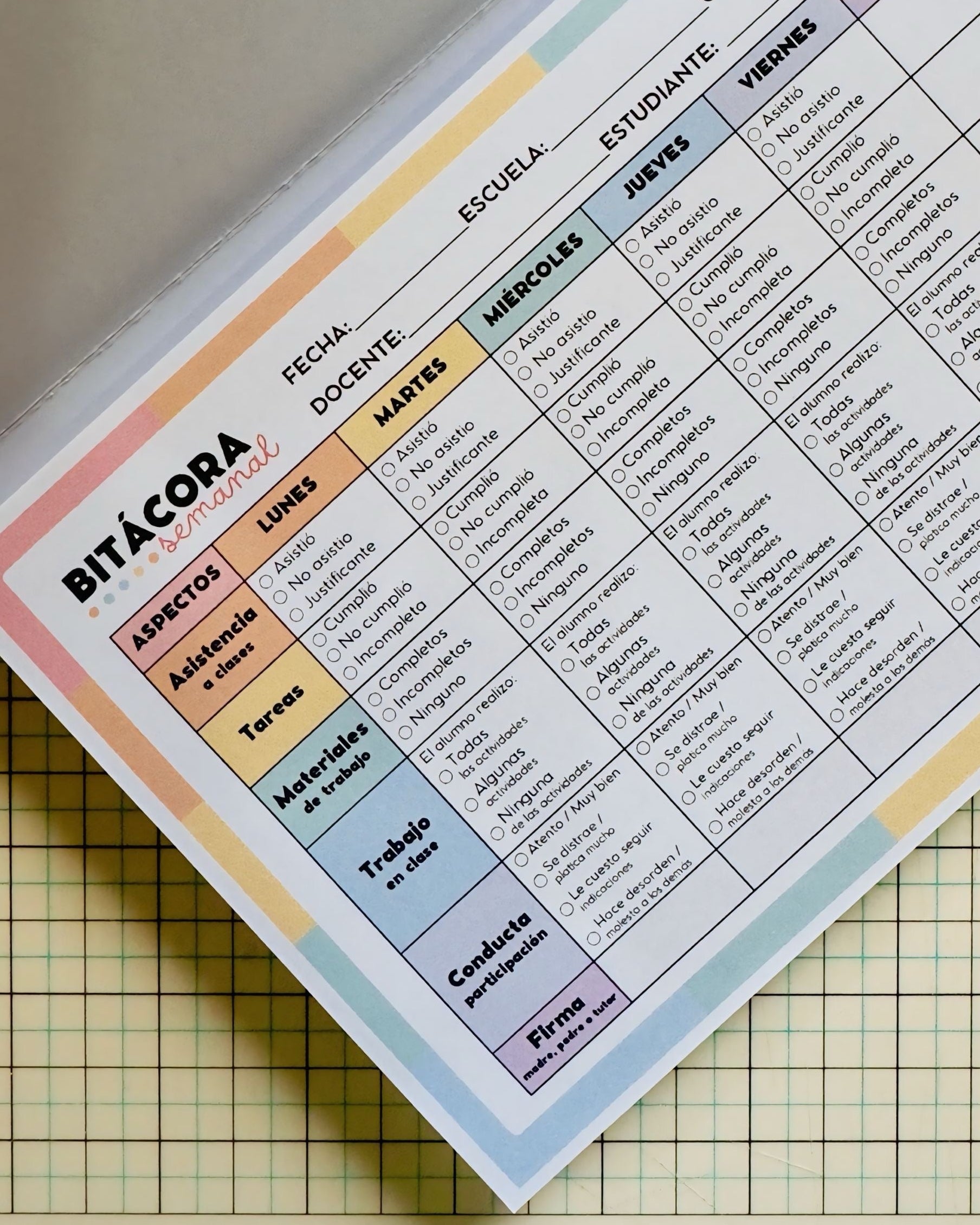 Bitácora de Seguimiento Semanal (Block 100 Hojas) 🇲🇽