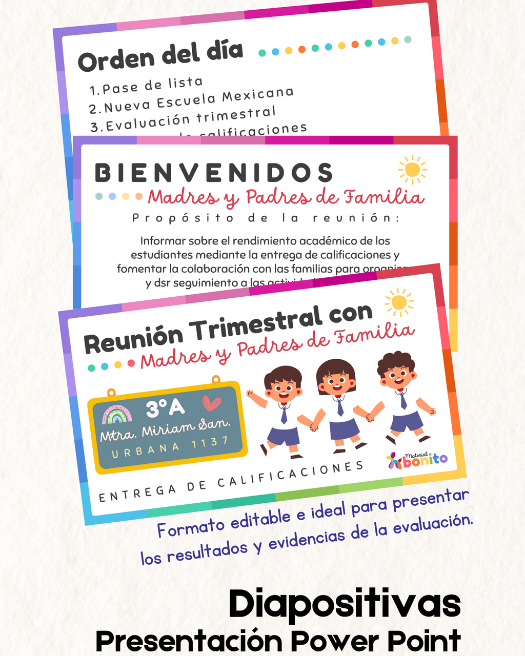 Plantilla Editable: Kit Completo para Reunión con Padres (Canva)