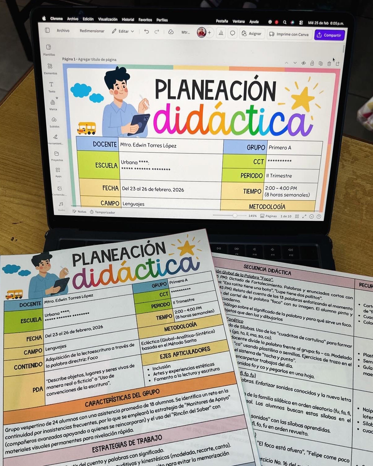 Plantilla Editable: Formato de Planeación Didáctica NEM (Canva)