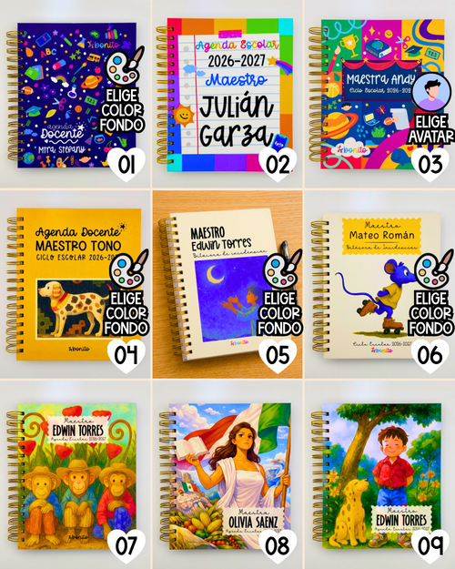 Agenda Escolar 2026-2027 (Cuaderno Físico y Personalizado) 🇲🇽