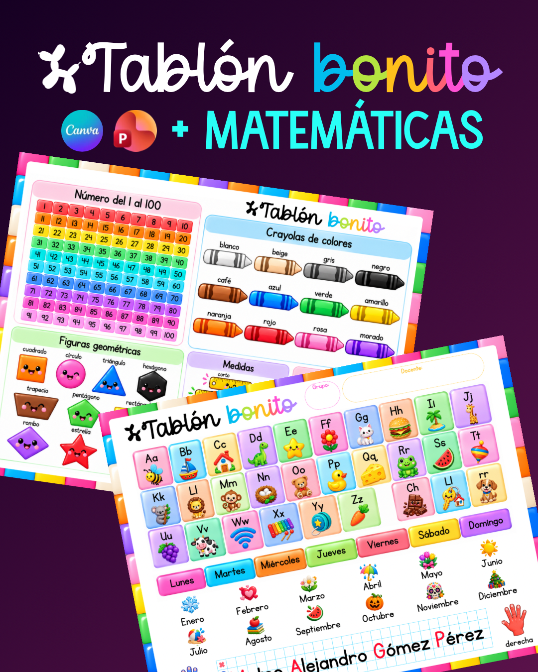 Tablón Bonito 2026 +Matemáticas